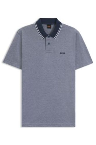 Polo en piqué de coton avec logo imprimé - Boss - Modalova