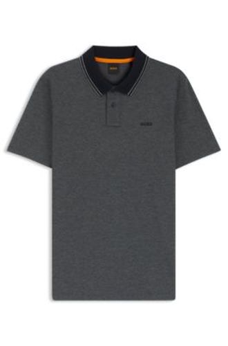 Polo en piqué de coton avec logo imprimé - Boss - Modalova