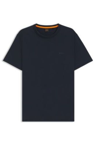 T-shirt en jersey de coton avec détail de logo - Boss - Modalova