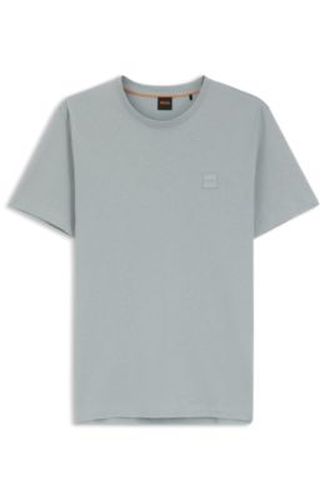 T-shirt en jersey de coton avec patch logo - Boss - Modalova