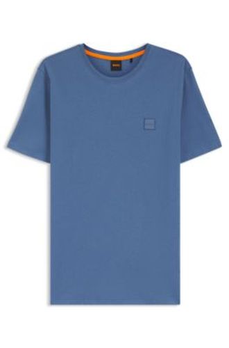 T-shirt en jersey de coton avec patch logo - Boss - Modalova