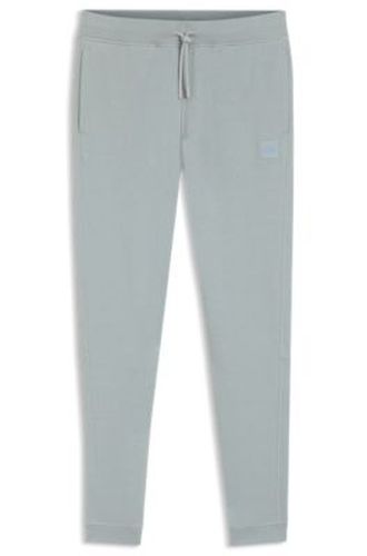 Bas de survêtement en molleton de coton avec patch logo - Boss - Modalova