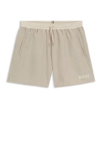 Short de bain à logo contrastant et liseré - Boss - Modalova