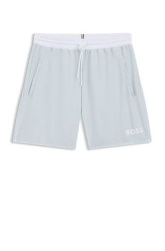 Short de bain à logo contrastant et liseré - Boss - Modalova