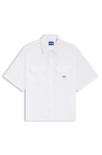 Chemise Oversize en twill de coton - HUGO - Modalova