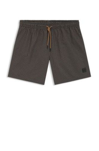 Short de bain imprimé avec badge logoté - Boss - Modalova