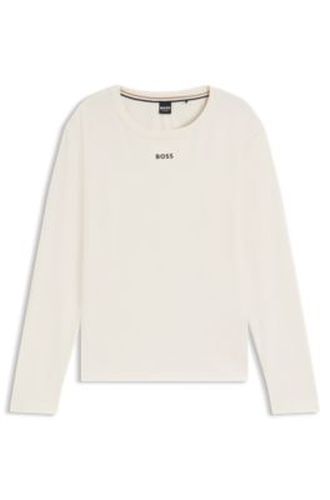 Haut de pyjama en coton stretch avec logo imprimé - Boss - Modalova