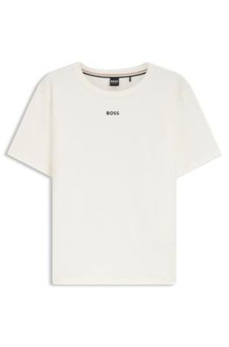 T-shirt de pyjama en coton stretch à logo imprimé - Boss - Modalova