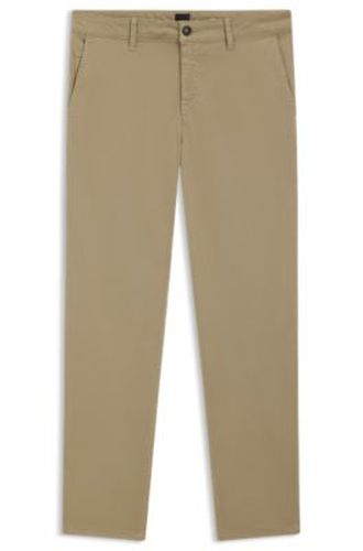 Chino coupe fuselée en satin de coton stretch - Boss - Modalova