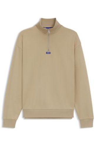 Sweat en molleton de coton avec col camionneur - HUGO - Modalova