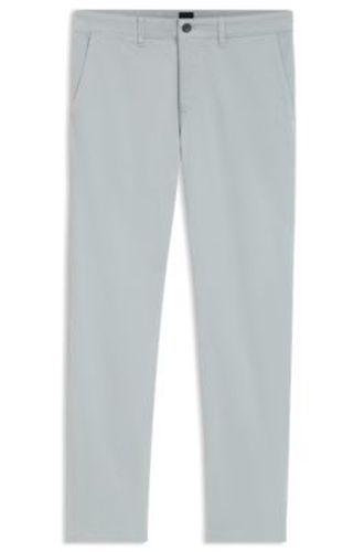 Pantalon Regular en satin de coton stretch - Boss - Modalova