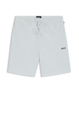 Short de pyjama en coton mélangé avec logo brodé - Boss - Modalova