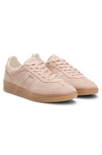 Baskets en cuir suédé avec semelle en gomme - Boss - Modalova