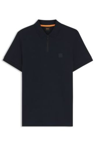 Polo Slim Fit en coton stretch à patch logo - Boss - Modalova