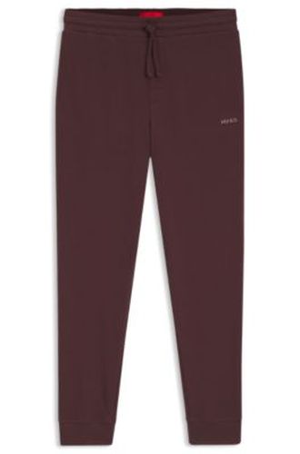 Bas de pyjama en coton mélangé avec logo brodé - HUGO - Modalova