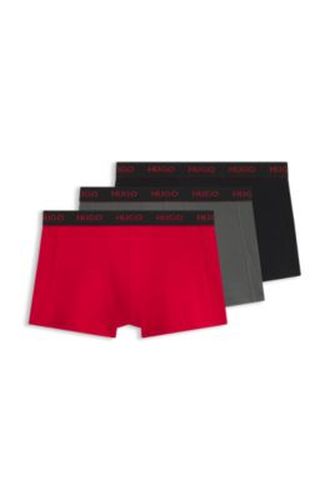 Lot de trois boxers courts avec taille à logo en jacquard - HUGO - Modalova