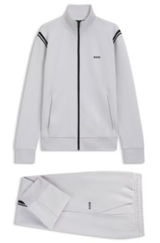 Ensemble de survêtement Regular en coton stretch avec empiècements à rayures - Boss - Modalova