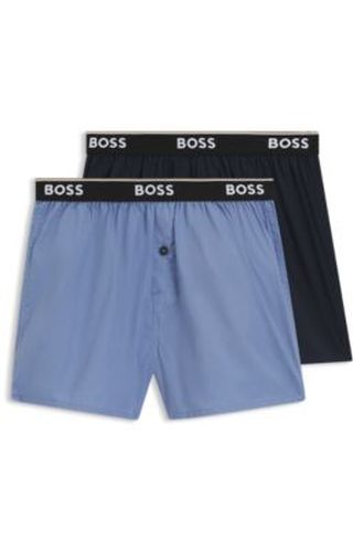 Bas de pyjama en coton doux avec taille logotée - Boss - Modalova