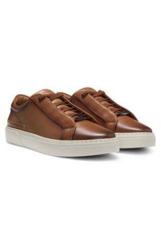 Gary baskets en cuir brossé à lacets élastiques - Boss - Modalova