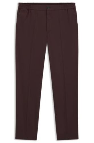 Pantalon Slim en popeline de laine mélangée - HUGO - Modalova