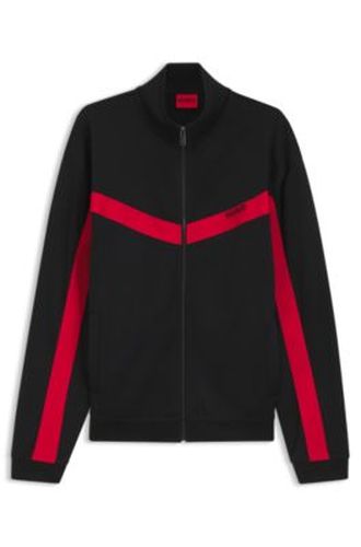 Sweat zippé Relaxed avec bande chevrons - HUGO - Modalova