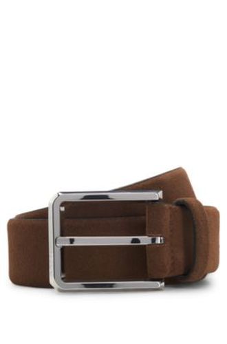 Ceinture en cuir suédé avec boucle argentée - Boss - Modalova
