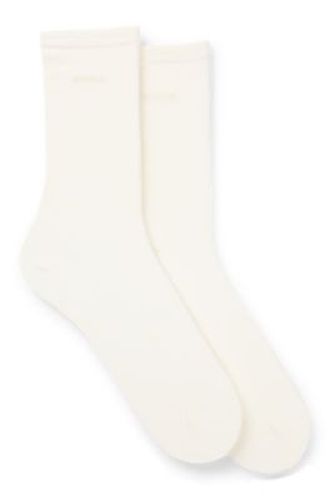 Lot de deux paires de chaussettes mi-mollet avec logos - Boss - Modalova