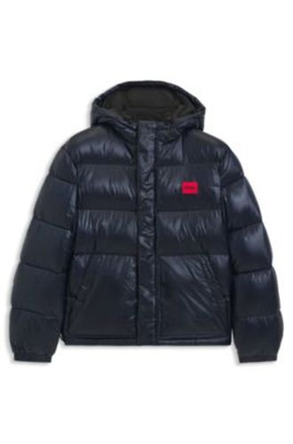 Veste déperlante à étiquette logotée - HUGO - Modalova