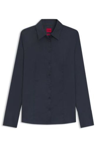 Chemisier Slim en twill de coton mélangé facile à repasser - HUGO - Modalova