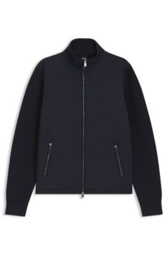 Veste en maille zippée avec ourlet ajustable - Boss - Modalova