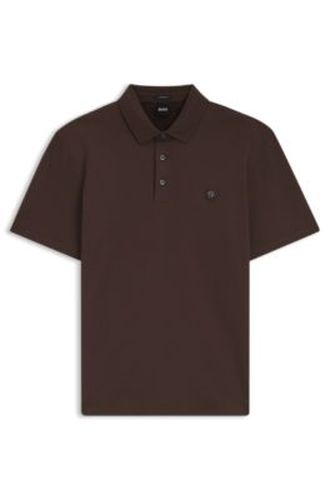 Polo en coton mercerisé avec monogramme double B - Boss - Modalova