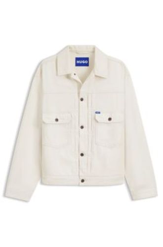 Veste camionneur coupe décontractée en denim écru - HUGO - Modalova