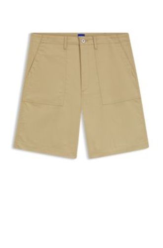 Short en toile de coton mercerisé - HUGO - Modalova
