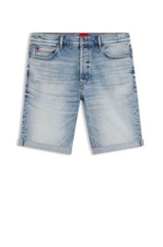 Short coupe fuselée en denim stretch bleu vif - HUGO - Modalova