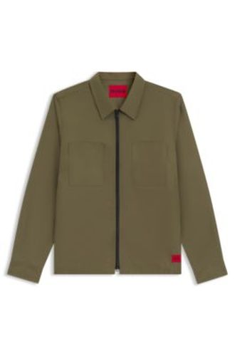 Chemise Oversize en toile de coton mélangé - HUGO - Modalova