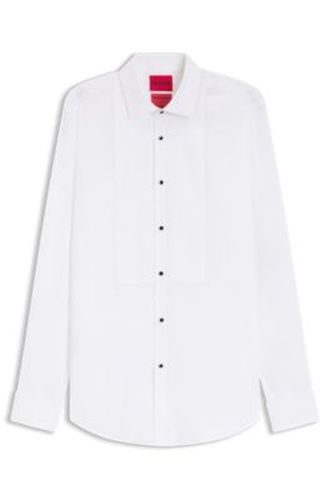 Chemise de soirée Slim en popeline stretch de coton mélangé - HUGO - Modalova