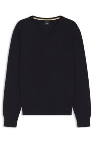 Pull à col V en coton - Boss - Modalova