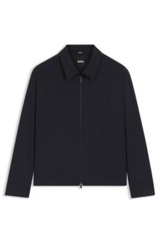 Surchemise coupe décontractée en laine mélangée compacte - Boss - Modalova