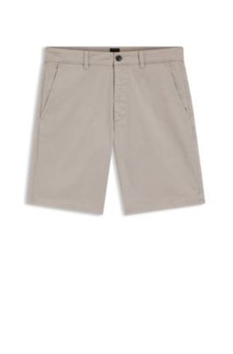 Short chino Slim en coton stretch imprimé - Boss - Modalova