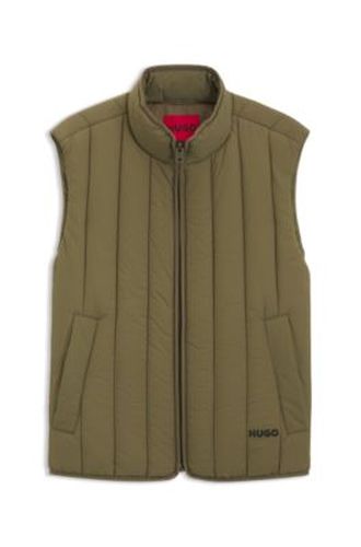 Gilet à matelassage vertical avec détail de logo - HUGO - Modalova