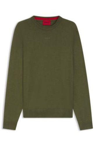 Pull Slim en coton avec logo - HUGO - Modalova