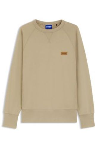 Sweat en molleton de coton avec badge logo - HUGO - Modalova