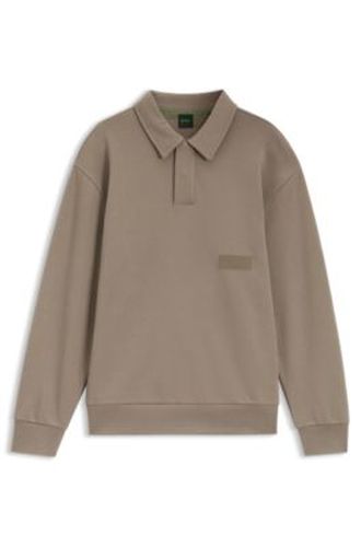 Sweat Relaxed Fit en molleton à col polo - Boss - Modalova