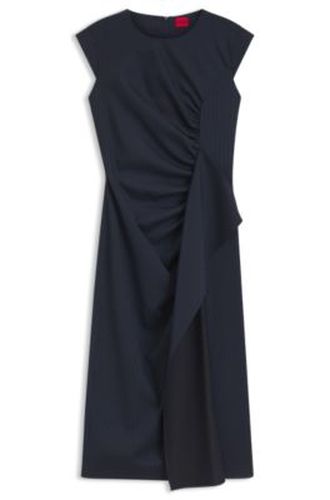 Robe mi-longue drapée - HUGO - Modalova