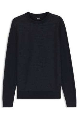 Pull en laine vierge mélangée aux différentes structures - Boss - Modalova