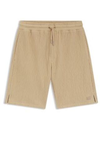 Short en coton stretch avec effet froissé - HUGO - Modalova