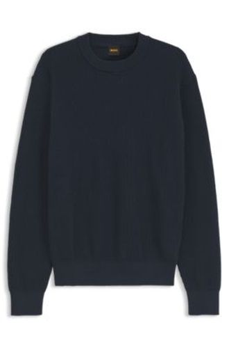 Pull en maille côtelée en coton mélangé - Boss - Modalova