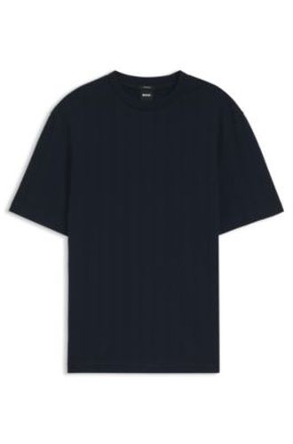 T-shirt Regular en coton avec structure jacquard en relief - Boss - Modalova