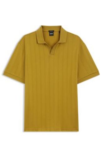 Polo à col Johnny en jacquard de coton - Boss - Modalova
