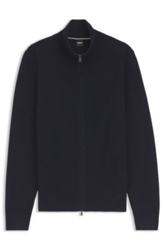 Cardigan en maille de coton à structure diagonale - Boss - Modalova